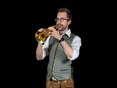 Florian Haslhofer mit Trompete