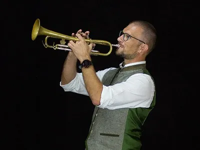 Thomas Strebl mit Trompete